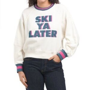 Chaser celebrity fave brand White and Pink Sweatshirt new with tags attached XS